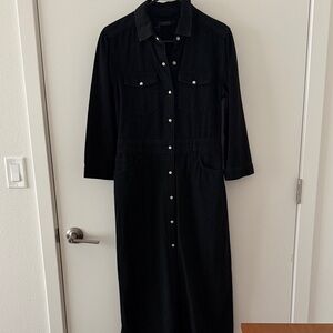 Pilcro and the Letterpress Black Long Sleeve Dress